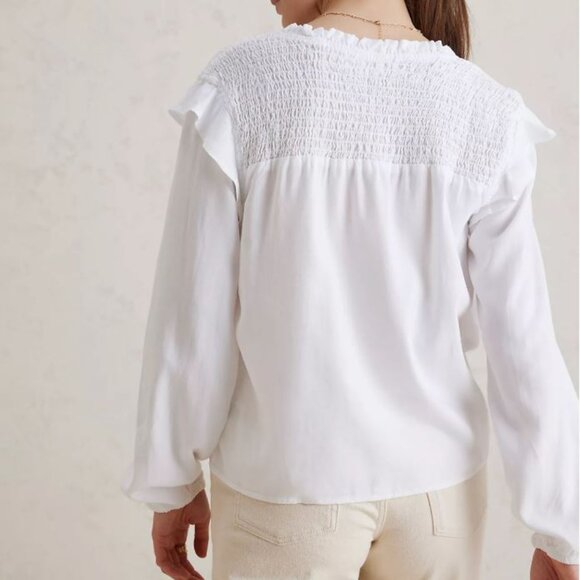 Cloth & Stone | Anthropologie Tencel Smocked Pullover Peasant Blouse | Medium - Picture 7 of 16